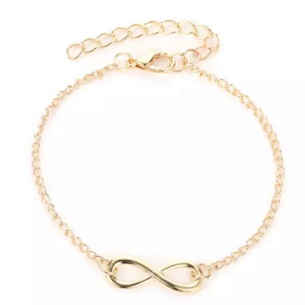 ⚜️[𝟯/$𝟭𝟴]⚜️Gold Infinity Bracelet Bangle NEW - Picture 2 of 8
